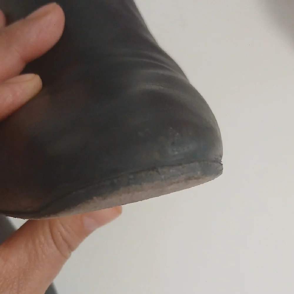 Salvatore Ferragamo Black Ankle‎ Booties with Gold Zipper